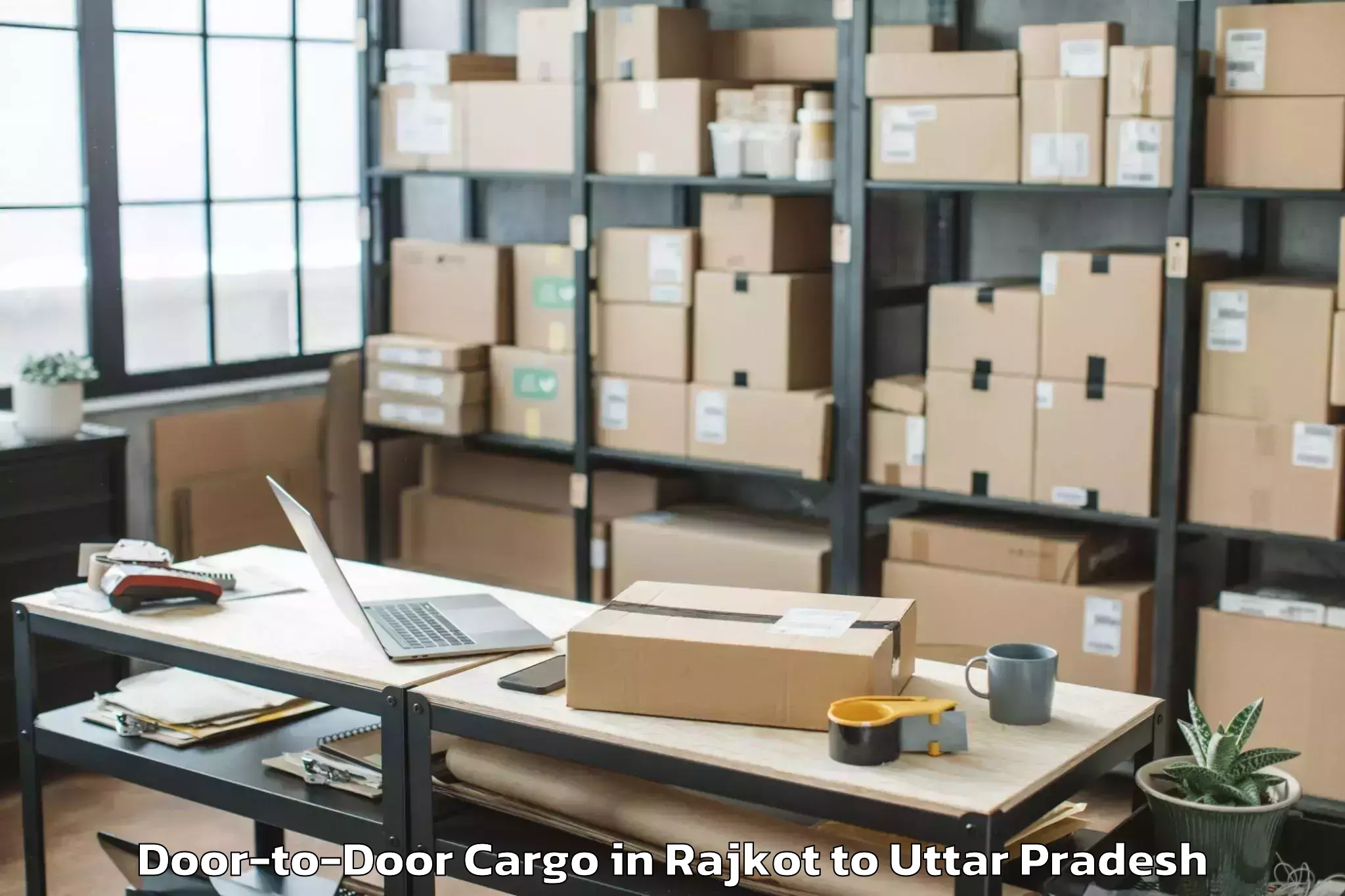 Expert Rajkot to Mau Aimma Door To Door Cargo